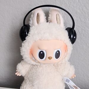 LABUBU Sized Black Plastic Headphones